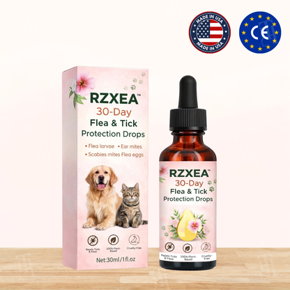 ✨Spring Sale up to 70% OFF Prevents Tick & Flea | RZXEA™ 30-Day Flea & Tick Protection Drops
