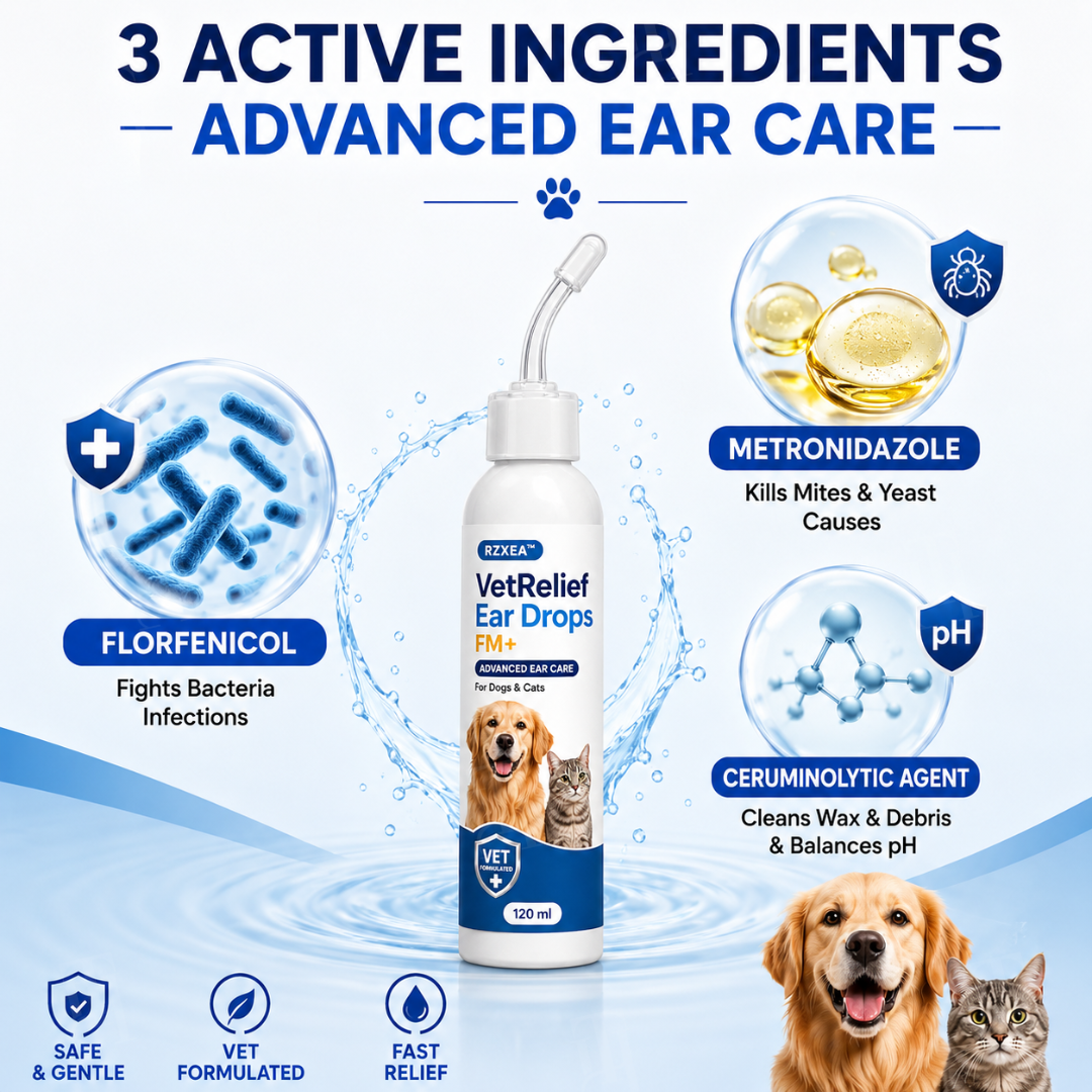 ⚡FLASH SALE !!! First 50 Get 70% OFF! - RZXEA™ VetRelief Ear Drops FM+
