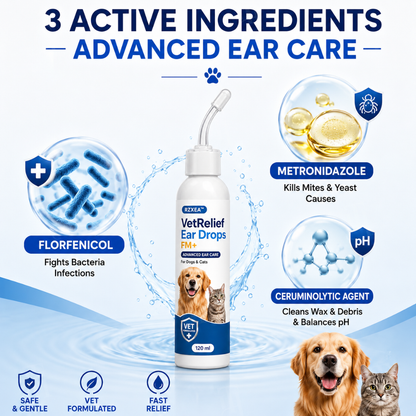 ⚡FLASH SALE !!! First 50 Get 70% OFF! - RZXEA™ VetRelief Ear Drops FM+