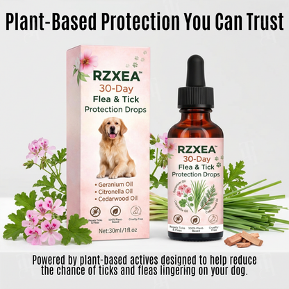 ✨Spring Sale up to 70% OFF Prevents Tick & Flea | RZXEA™ 30-Day Flea & Tick Protection Drops
