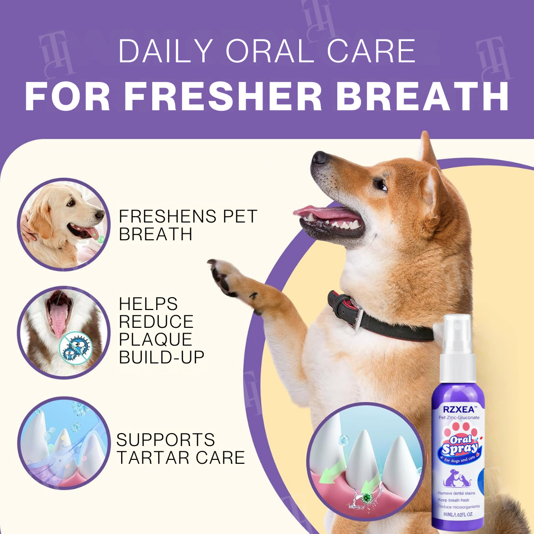 ✨Spring Sale up to 70% OFF Prevents Avoid Bad Breaths for your Pets | RZXEA™ Pet Zinc-Gluconate Oral Spray