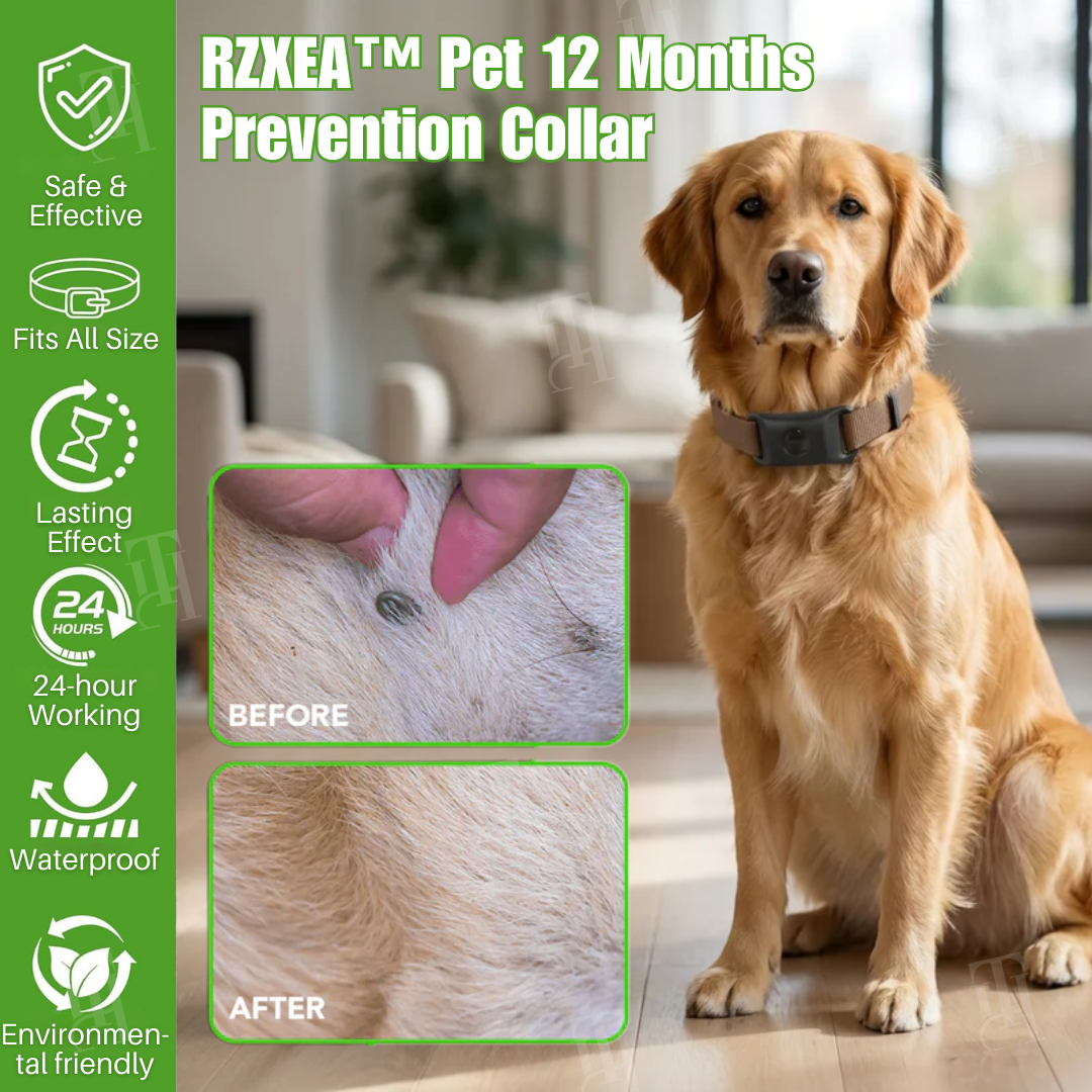 ✨Spring Sale up to 70% OFF Prevents Tick & Flea | RZXEA™ Pet 12 Months Prevention Collar