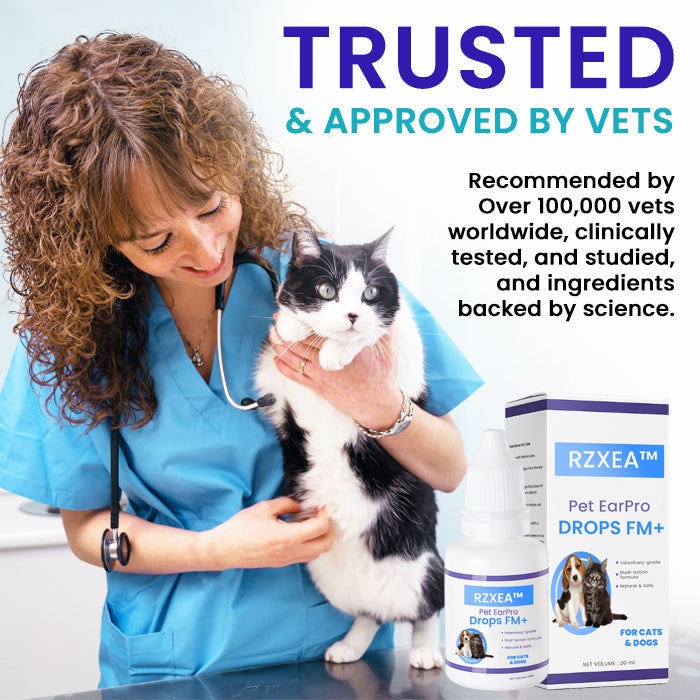 ✨ Summer Discounted Price 50% OFF | Daily Ear Care Made Simple for Pets | RZXEA™ Pet EarPro Drops FM+