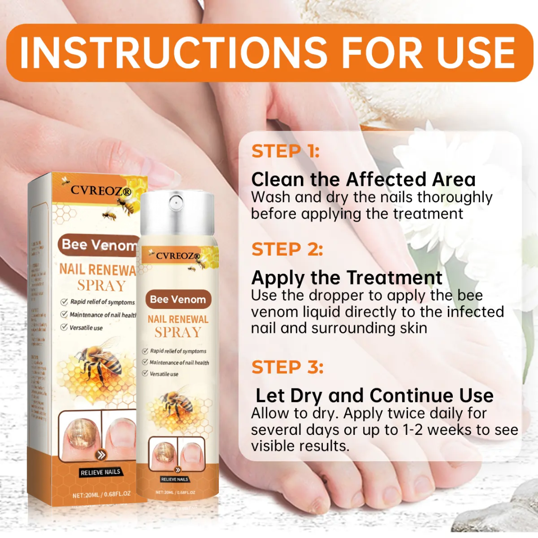26 Pcs Left !!! - Cvreoz® Bee Venom Nail Renewal Spray - LIMITED-TIME OFFER | Bring out your best self-confidence!💕