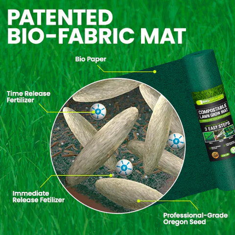 🏆Official Store | 🌟 Give your lawn a new look 🌟AEXZR®  Compostable Lawn Grow Mat 🔥Hot Sale - 50% OFF🌿
