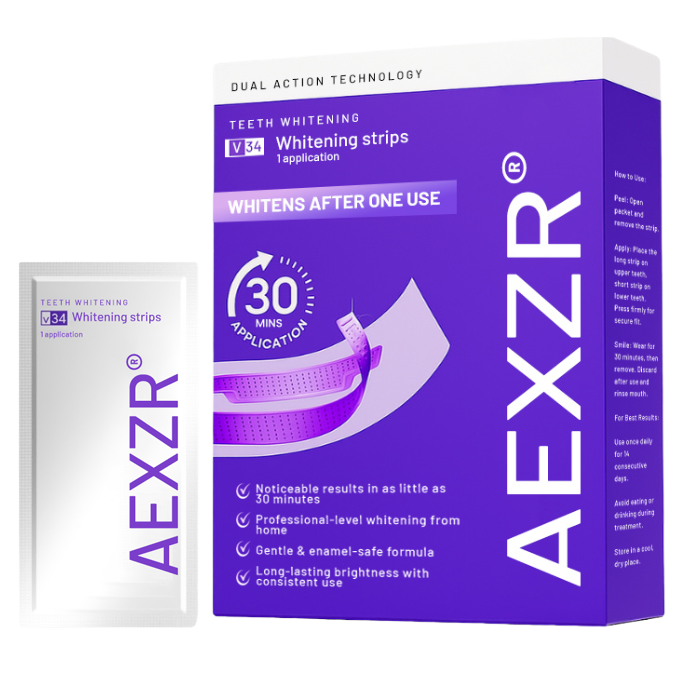 🔥LOWEST PRICE - 50% OFF | AEXZR® V34 Whitening Strips