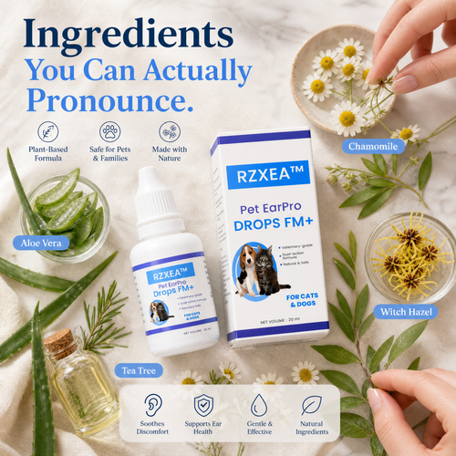 ✨70% OFF Ends in 10minute  | Daily Ear Care Made Simple for Pets | RZXEA™ Pet EarPro Drops FM+