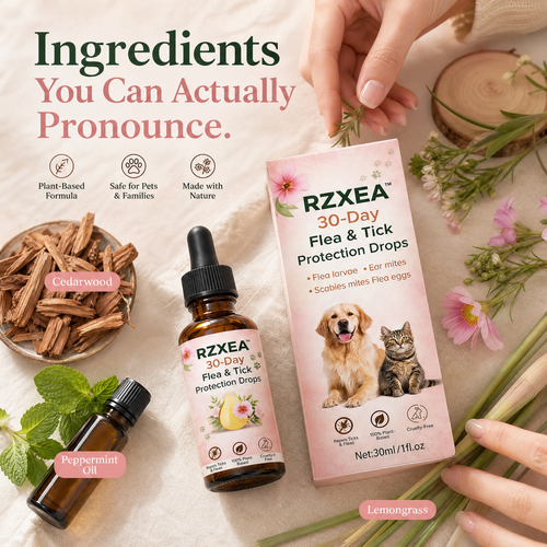 ✨Spring Sale up to 70% OFF Prevents Tick & Flea | RZXEA™ 30-Day Flea & Tick Protection Drops
