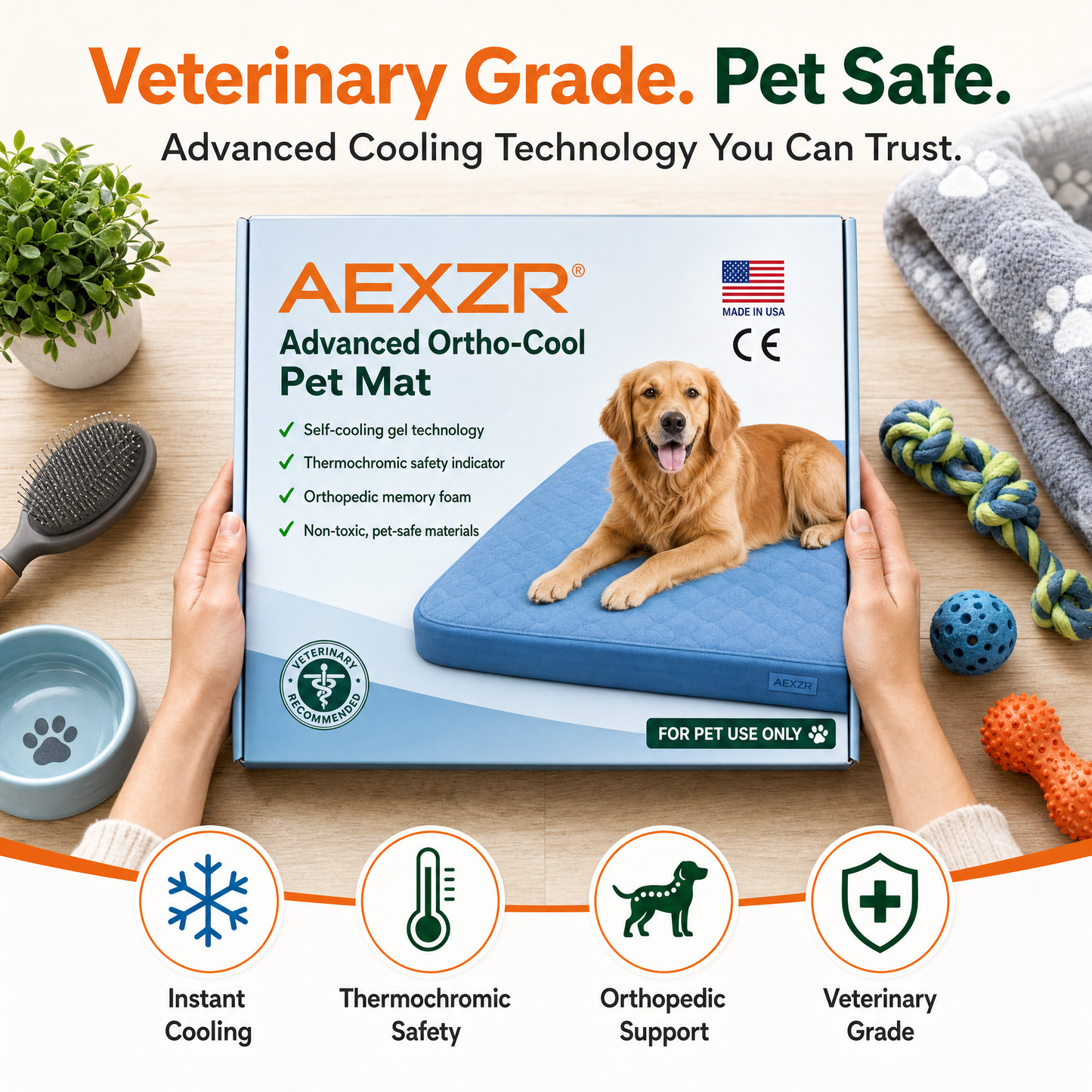 🔥SUMMER LOWEST PRICE - 50% OFF | AEXZR® Advanced Ortho-Cool Pet Mat | Thermochromic Safe Cooling Pad