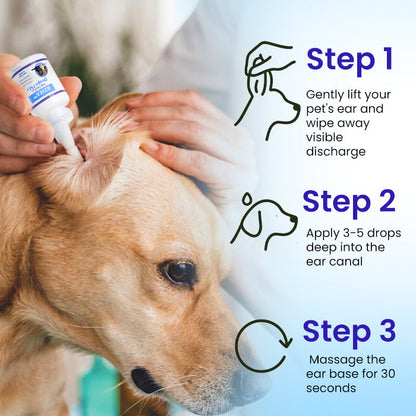 ✨ Summer Discounted Price 50% OFF | Daily Ear Care Made Simple for Pets | RZXEA™ Pet EarPro Drops FM+